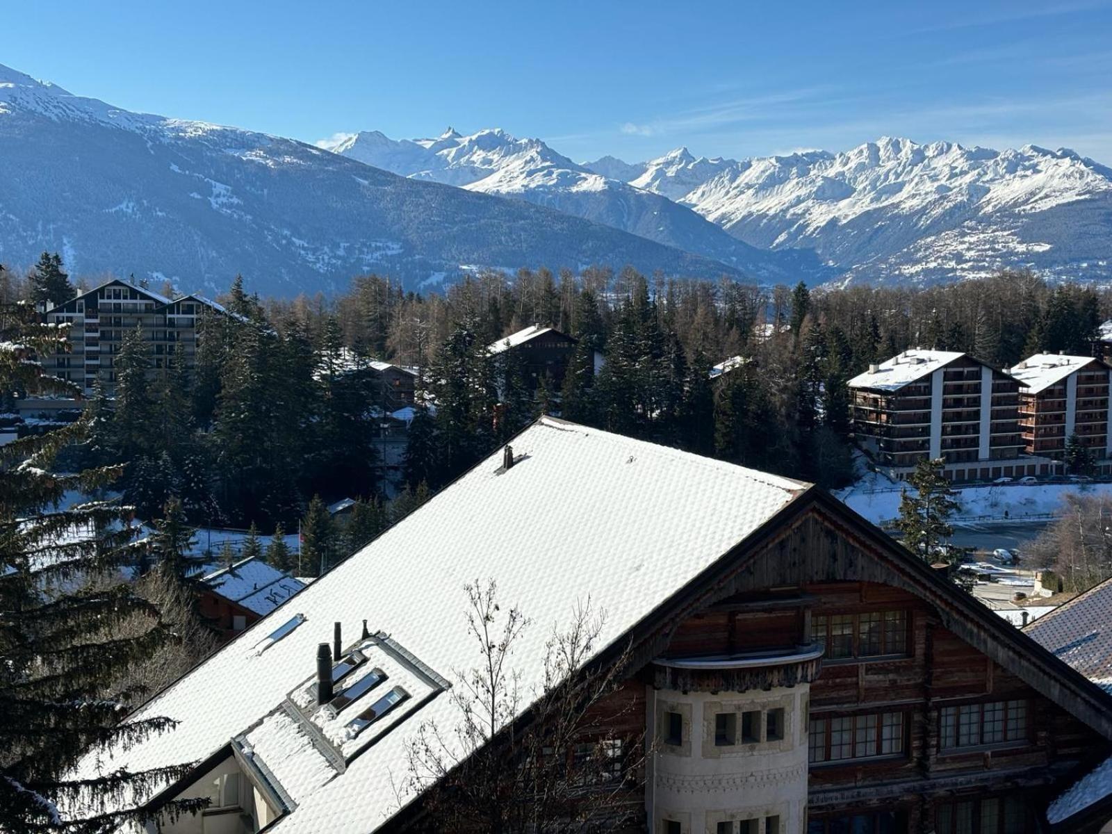 L'Eperon Center Crans Wonderful View Lägenhet Exteriör bild
