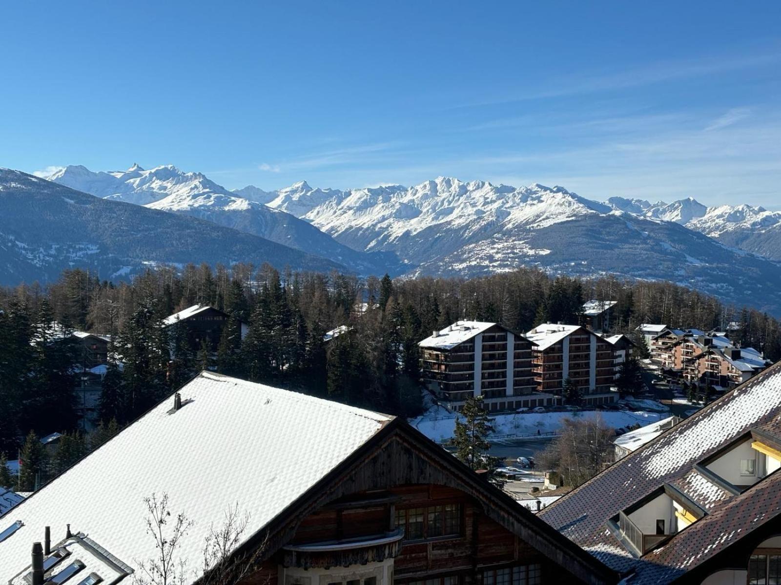 L'Eperon Center Crans Wonderful View Lägenhet Exteriör bild